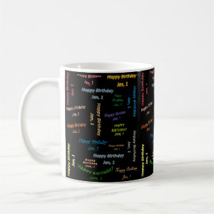 Mug de l'anniversaire du 1 janvier