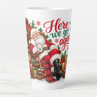 Mug de latte de Noël drôle de Santa | Et voilà enc