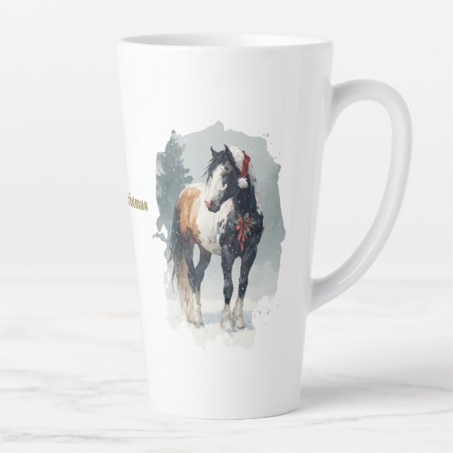 Mug de latte de Noël Équestre (Droite)