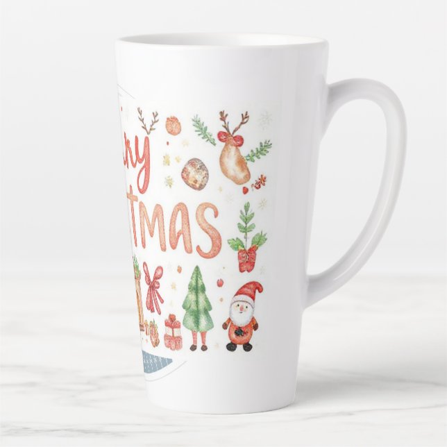 Mug de Latte Joyeux Noël (Droite)