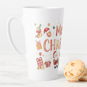 Mug de latte joyeux Noël