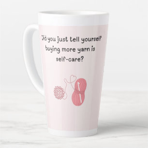 Mug de latte personnalisé « Le fil est un soin per