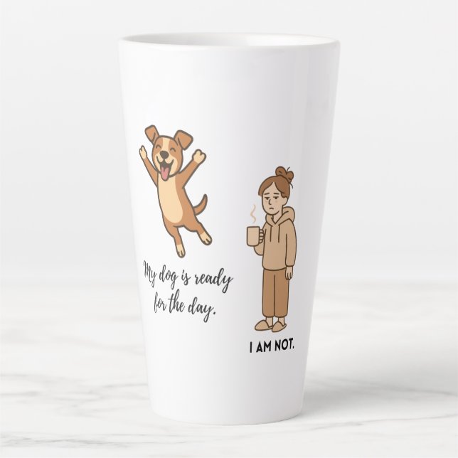 Mug de Latte pour Maman de Chien Drôle (Devant)