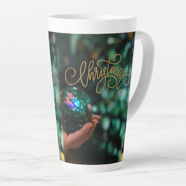mug de latte style Noël  (Angle droit)