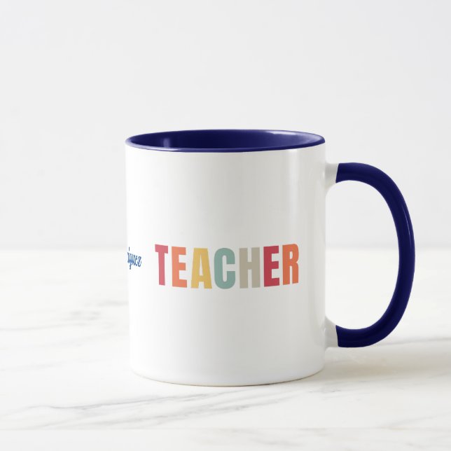 Mug de l'enseignant avec nom modifiable (Droite)