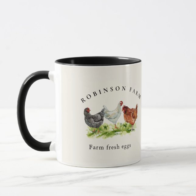 Mug de l'entreprise familiale de poulets rustiques (Gauche)