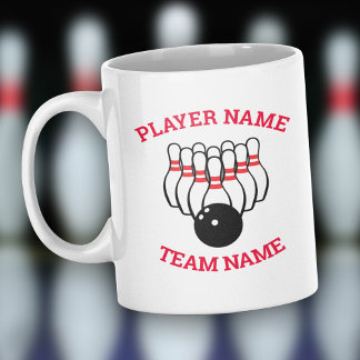 Mug de l'équipe de bowling personnalisée avec logo