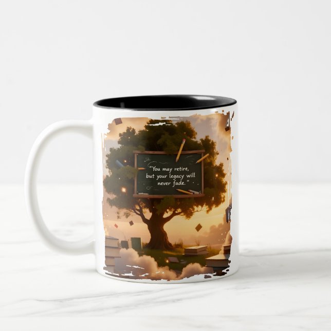 Mug de l'héritage de l'enseignant retraité (Gauche)