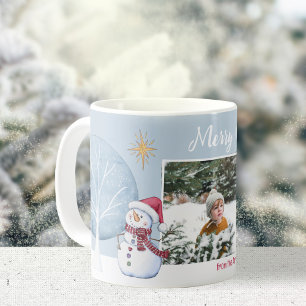 Mug de l'hiver souvenir deux photos Bonhomme de ne