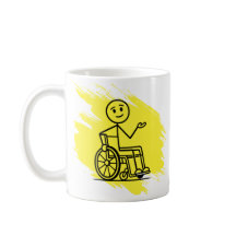 Mug de l'humour en fauteuil roulant avec garantie 