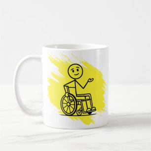 Mug de l'humour en fauteuil roulant avec garantie