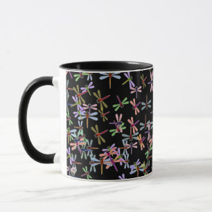 mug de libellules colorées