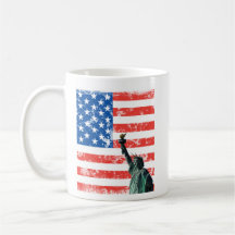 Mug de liberté avec étoiles et rayures arrière - p