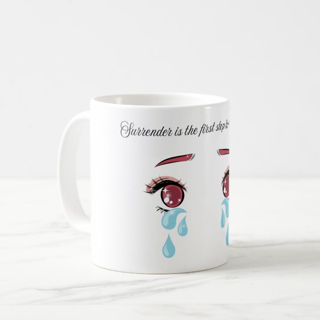 Mug de liberté émotionnelle : Art inspirant café C (Devant gauche)