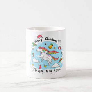 Mug de licorne magique de Noël