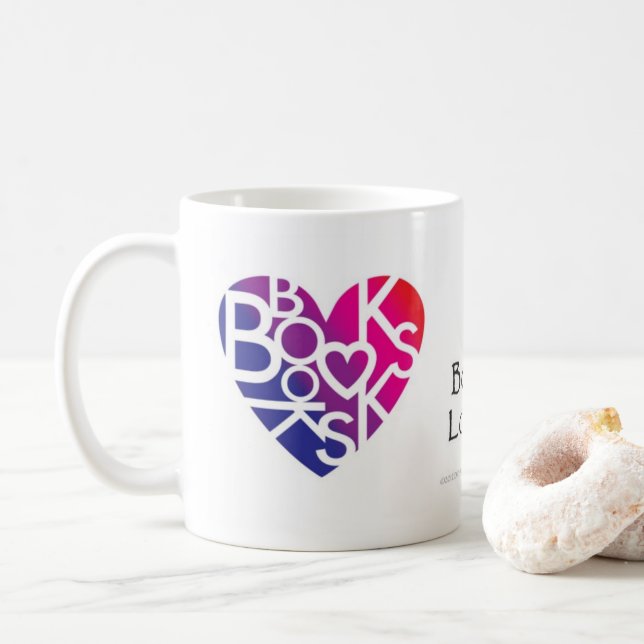 Mug de livres LOVER'S HEART® (Avec donut)