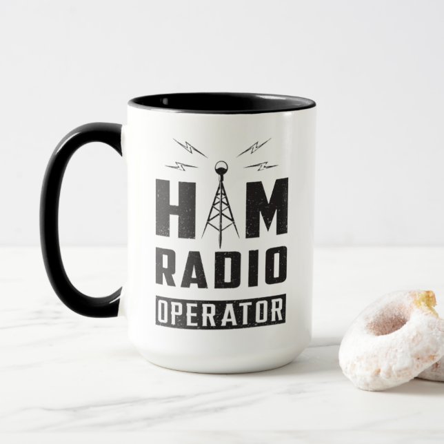 Mug de l'opérateur radio de jambon (Avec donut)