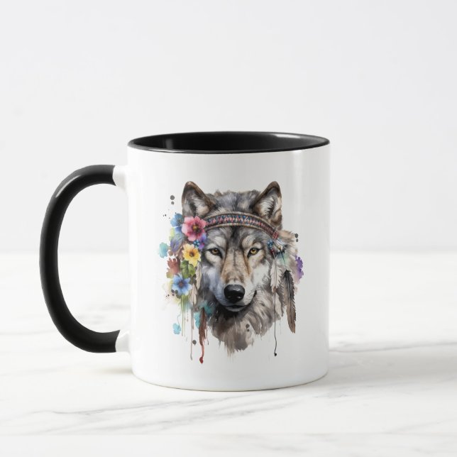 Mug de loup tribal amérindien (Gauche)