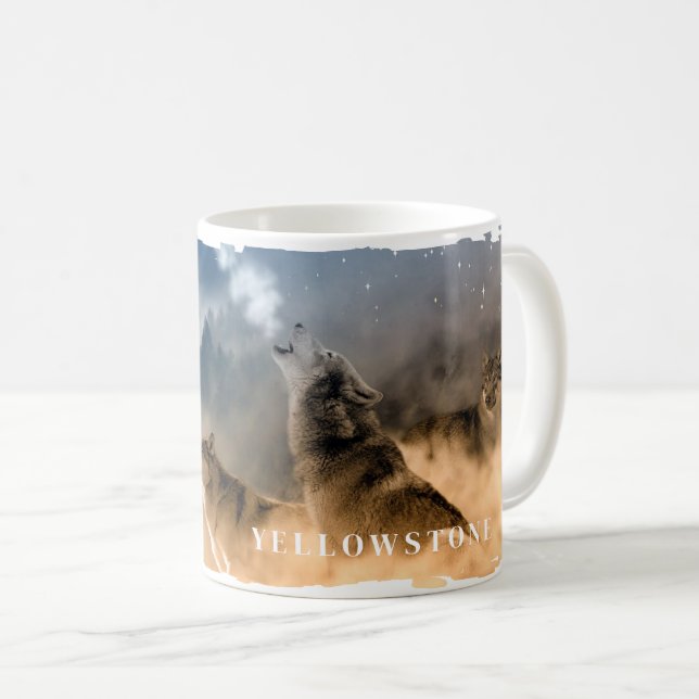 Mug de loups de Yellowstone (Devant droit)