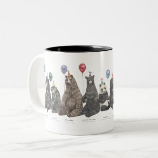 Mug de l'ours de fête ! Mug à café à deux tons
