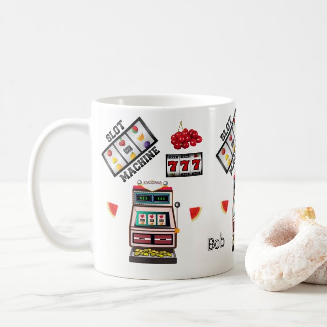 Mug de machine à sous du casino (Avec donut)