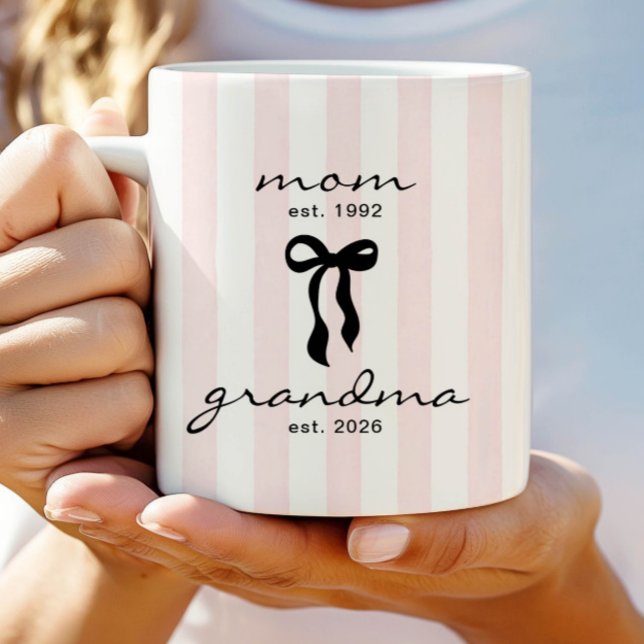 Mug de Maman à Grand-mère avec un nœud (Créateur téléchargé)