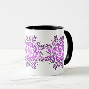 Mug de mandala à la couronne florale pourpre