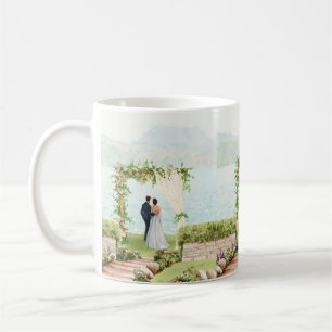 Mug de mariage botanique aquarelle, cadeau pour in