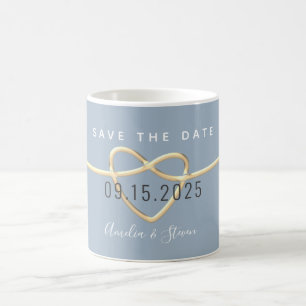 Mug de mariage Dusty Blue Save The Date Café