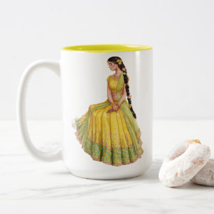 Mug de mariage personnalisé M & Mme - Fleurs perso