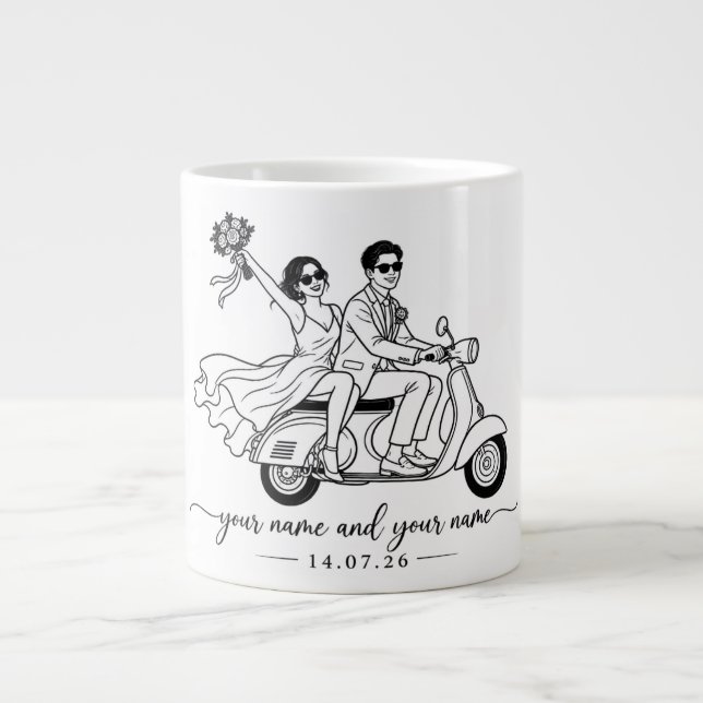 Mug de mariage personnalisé pour couple (Devant)