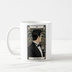 Mug de marié, dessin de carte de tarot dans le sty