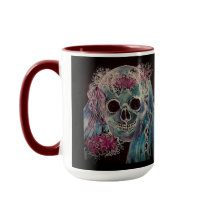 Mug de mariée crânienne 15 oz.