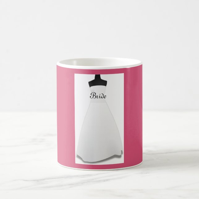 Mug de mariée Mariage rose et blanc (Centre)