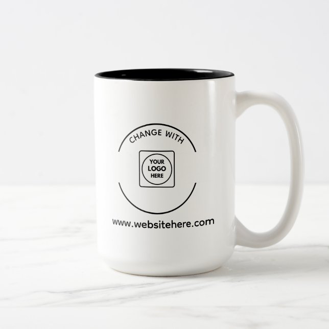 Mug de marque de site Web avec logo d'entreprise p (Droit)