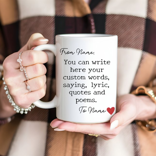 Mug de message personnalisé, cadeau pour maman et  ( custom message mug, birthday gift mug, graduation gift mug, Mother’s Day mug, gift for mom,)