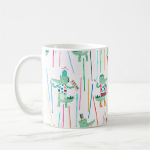Mug De mignons alligators avec des instruments de musi
