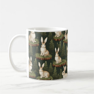 Mug De Mignons Bunnies Amusants Sur Arrière - plan À f