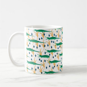 Mug De mignons crocodiles sans couture motif. Animaux 