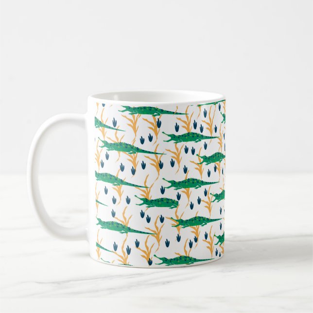 Mug De mignons crocodiles sans couture motif. Animaux  (Gauche)