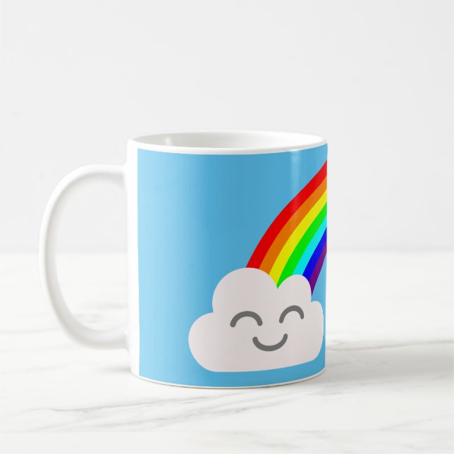Mug De mignons nuages et un arc-en-ciel (Gauche)