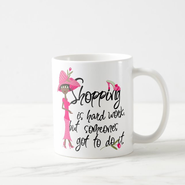 Mug de mode rose foncé (Droite)