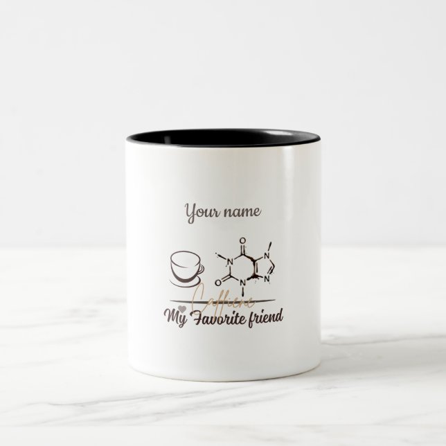 Mug de molécule de caféine personnalisable pour ph (Centre)