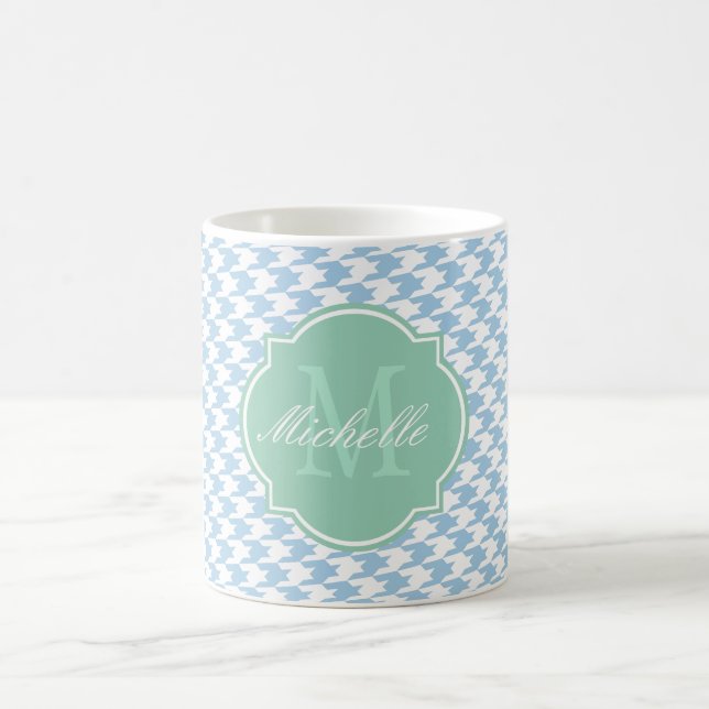 Mug de monogramme bleu Placid (Centre)