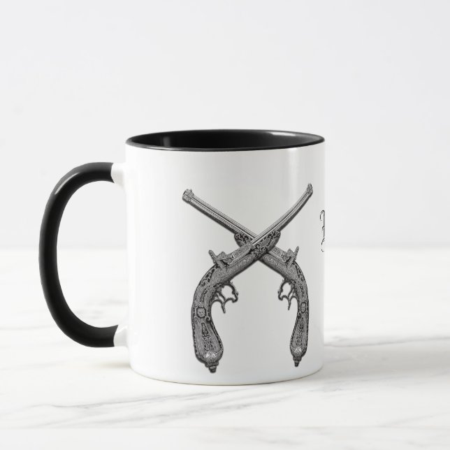 Mug de monogramme de pistolet croisé par les rebel (Gauche)