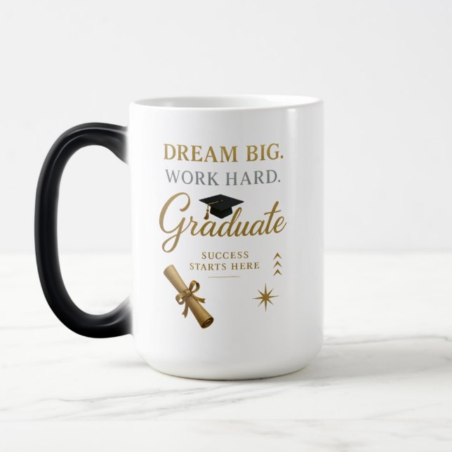 Mug de Morphing Gold & Black Graduation - 15oz Cha (Gauche)