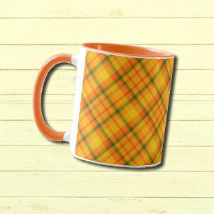 Mug de Motif jaune orange