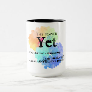Mug de motivation, nuage arc-en-ciel de puissance