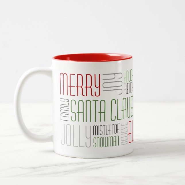 Mug de mots de Noël - Holidayzfordayz (Gauche)
