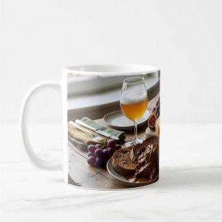 Mug de nature morte pour une dégustation de fromag